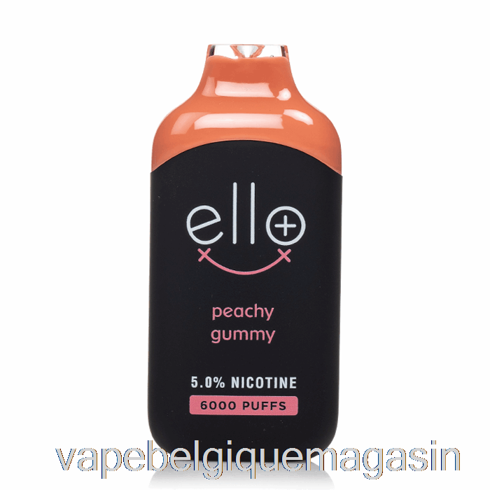 Vape Shop Bruxelles Blvk Ello Plus 6000 Glace Gommeuse Jetable à La Pêche